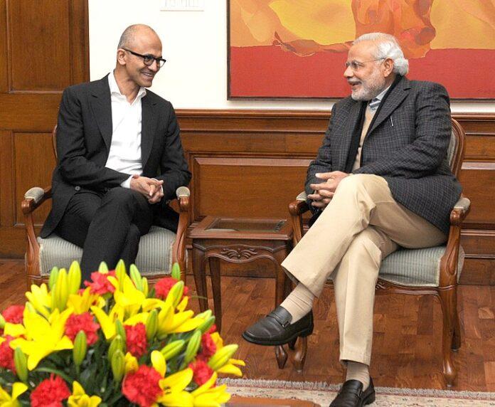 El primer ministre es reuneix amb Satya Nadella, president i conseller delegat de Microsoft Corporation