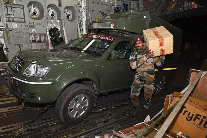 The Indian Army medical specialists providing relief earthquake victims in Turkey