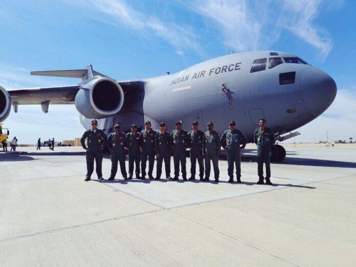 Indisches Militärteam auf dem Weg nach Frankreich zur Teilnahme an der multinationalen Übung "Orion 2023"